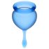 Satisfyer Feel Good - set cupă menstruală silicon albastru - 2 bucăți