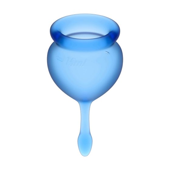 Set de cupe menstruale Satisfyer Feel Good (albastre) - 2 bucăți