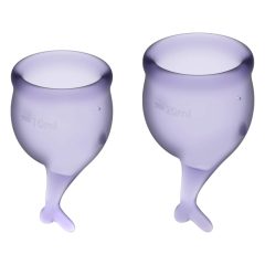   Satisfyer Feel Secure - set cu două cupe menstruale cu coadă de pește (violet)