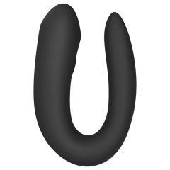   Satisfyer Double Joy - vibrator inteligent, alimentat cu baterii, rezistent la apă (negru)