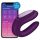 Satisfyer Double Joy - vibrator smart, impermeabil pentru cupluri (mov)