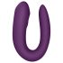 Satisfyer Double Joy - vibrator smart, impermeabil pentru cupluri (mov)