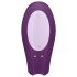 Satisfyer Double Joy - vibrator smart, impermeabil pentru cupluri (mov)