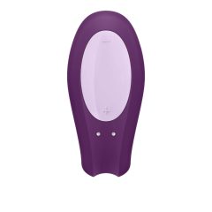   Satisfyer Double Joy - vibrator inteligent, reîncărcabil, impermeabil pentru cupluri (mov)