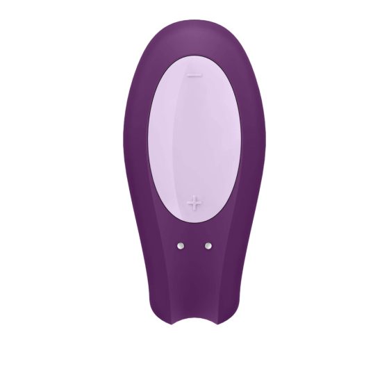 Satisfyer Double Joy - vibrator inteligent, reîncărcabil, impermeabil pentru cupluri (mov)