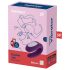 Satisfyer Double Joy - vibrator smart, impermeabil pentru cupluri (mov)