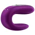 Satisfyer Double Fun - vibrator pentru cupluri controlat prin aplicație (mov)