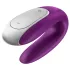 Satisfyer Double Fun - vibrator pentru cupluri controlat prin aplicație (mov)