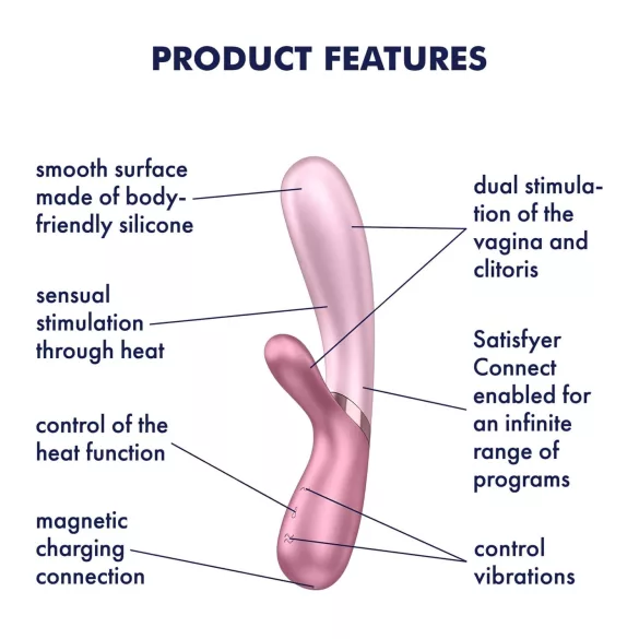 Satisfyer Hot Lover - vibrator controlat prin aplicație (roz)