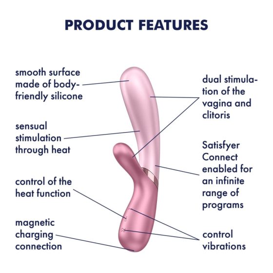 Satisfyer Hot Lover - vibrator inteligent cu încălzire (roz)