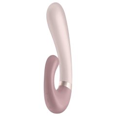   Satisfyer Heat Wave - vibrator cu braț flexibil, încălzire, smart, bej