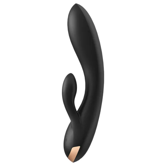 Satisfyer Double Flex - vibrator cu braț dublu pentru clitoris - negru