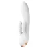 Satisfyer Double Flex - vibrator cu braț pentru clitoris controlat prin aplicație (alb)
