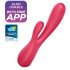 Satisfyer - Vibrator inteligent impermeabil - silicon roșu