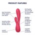 Satisfyer - Vibrator inteligent impermeabil - silicon roșu