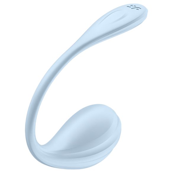 Ou vibrant inteligent Satisfyer Smooth Petal albastru
