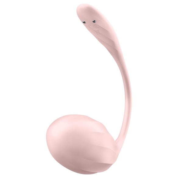 Satisfyer - ou vibrator cu telecomandă - texturat - roz