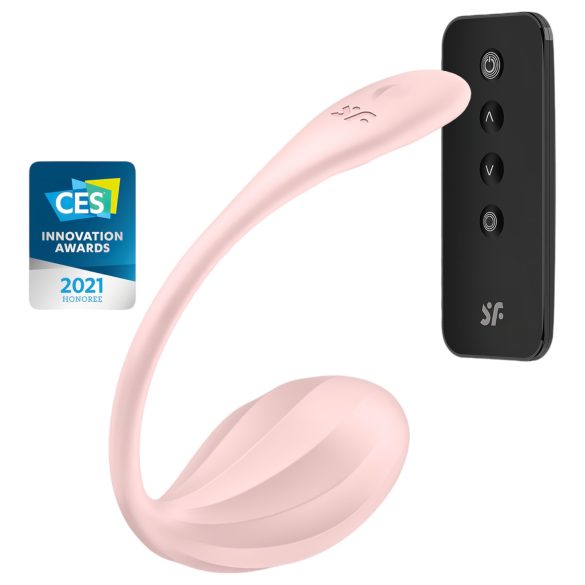 Satisfyer - ou vibrator cu telecomandă - texturat - roz