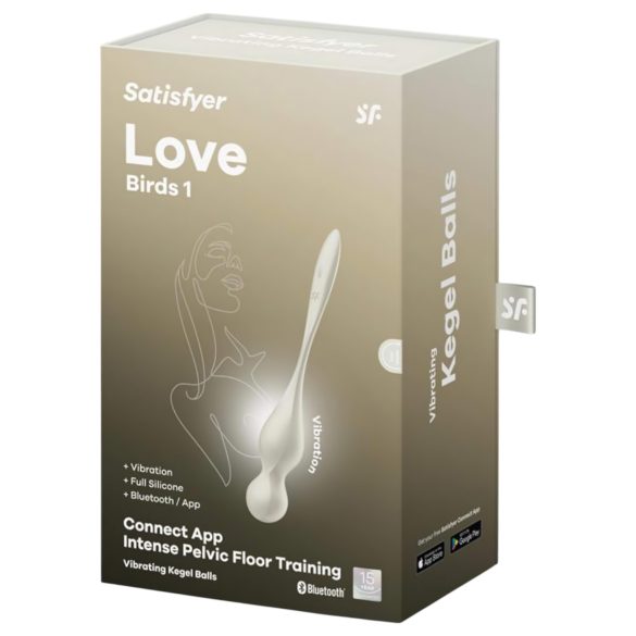 Satisfyer Love Birds 1 - bilă vaginală cu vibrații inteligentă - alb