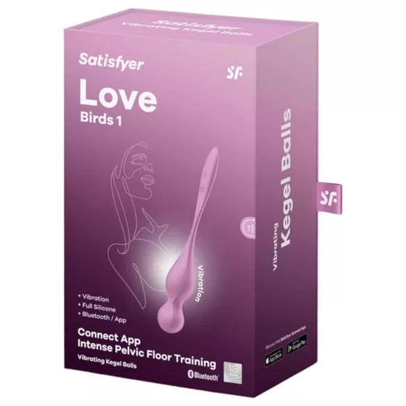 Satisfyer Love Birds 1 - Bilă geisha cu vibrații controlată prin aplicație (roz)