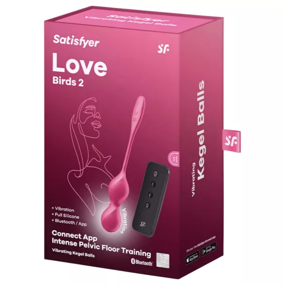 Satisfyer Love Birds 2 - Bilă geisha cu vibrații controlate prin aplicație (roz)