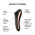 Satisfyer Dual Kiss - vibrator vaginal și clitoridian reîncărcabil (negru)
