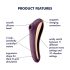 Satisfyer Dual Kiss - vibrator 2 în 1 vaginal și clitoridian - mov
