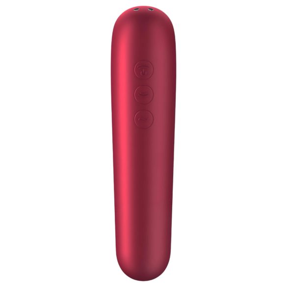 Satisfyer Dual Love - vibrator clitoridian și vaginal inteligent - roșu
