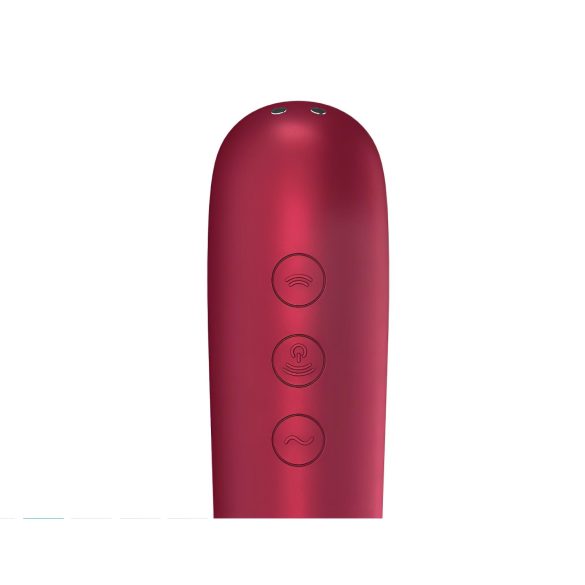 Satisfyer Dual Love - vibrator clitoridian și vaginal inteligent - roșu
