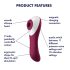 Satisfyer Dual Crush - vibrator vaginal și clitoridian reîncărcabil - roșu