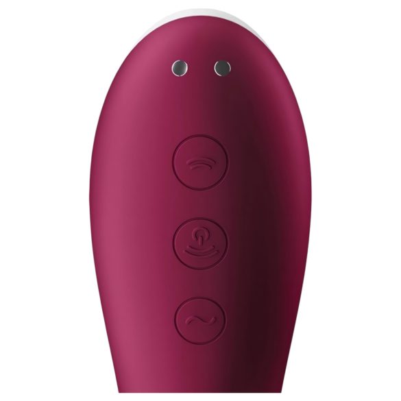 Satisfyer Dual Crush - vibrator vaginal și clitoridian reîncărcabil - roșu