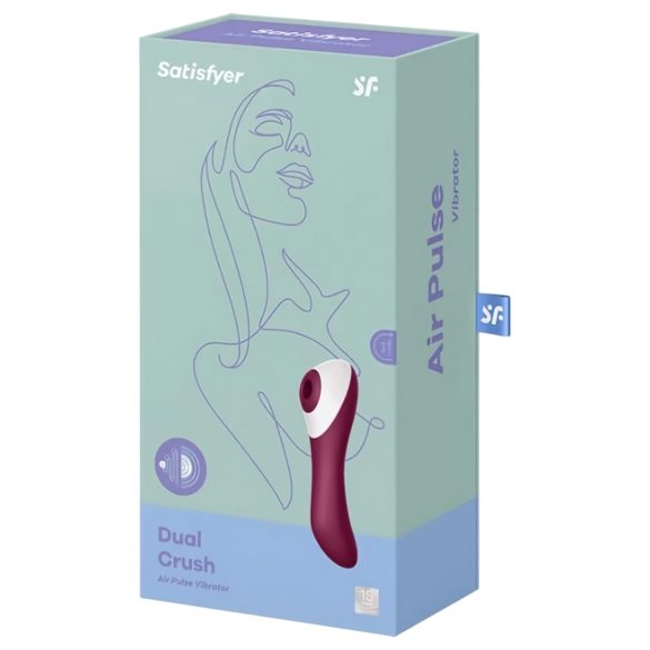 Satisfyer Dual Crush - vibrator vaginal și clitoridian reîncărcabil - roșu