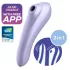Satisfyer Dual Pleasure - vibrator 2în1 cu unde de aer și smart - mov