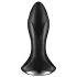 Satisfyer - plug anal rotativ cu bile - silicon negru