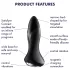 Satisfyer - plug anal rotativ cu bile - silicon negru