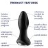 Satisfyer Rotator Plug 2 - vibrator anal cu bile (negru)