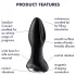 Satisfyer - Dop anal rotativ cu mărgele - vibrator negru