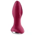 Satisfyer - dop anal cu vibrații și bile, reîncărcabil - silicon roșu
