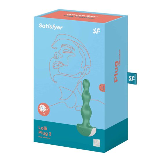 Satisfyer Lolli-Plug 2 - vibrator anal, rezistent la apă, cu baterie (verde)