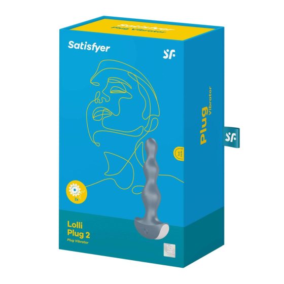Satisfyer Lolli-Plug 2 - vibrator anal rechargeabil, rezistent la apă (gri)