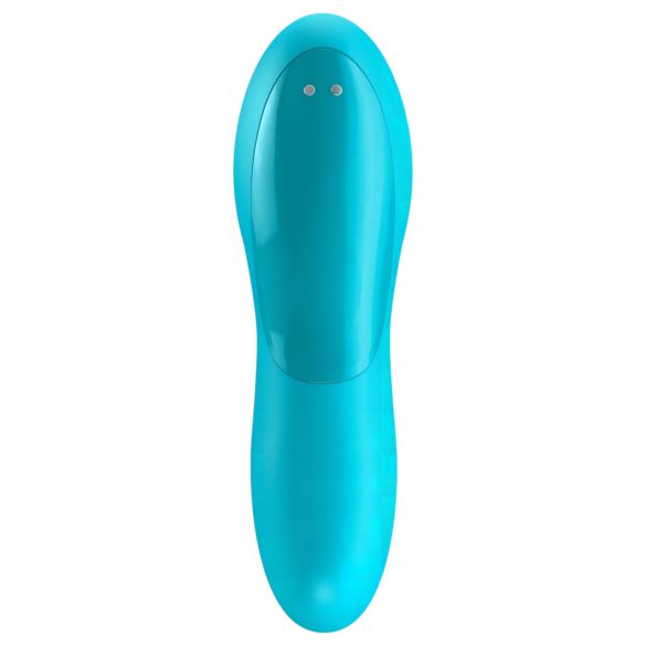 Satisfyer Teaser - vibrator deget reincarcabil, rezistent la apă, turcoaz
