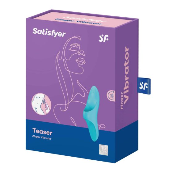 Satisfyer Teaser - vibrator de deget cu baterie, rezistent la apă (turcoaz)