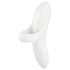 Satisfyer Bold Lover - vibrator deget, rezistent la apă, alb