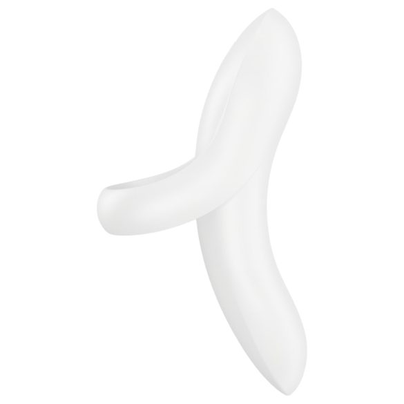 Satisfyer Bold Lover - vibrator deget, rezistent la apă, alb