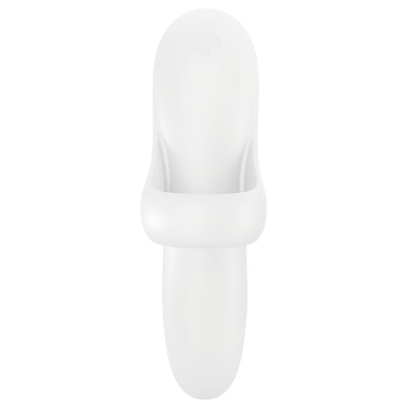 Satisfyer Bold Lover - vibrator deget, rezistent la apă, alb