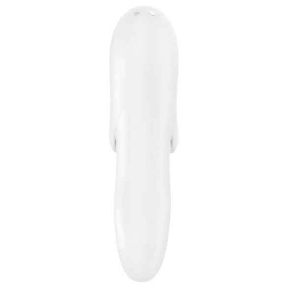 Satisfyer Bold Lover - vibrator deget, rezistent la apă, alb