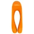 Satisfyer Candy Cane - vibrator dublu, reîncărcabil, waterproof, portocaliu