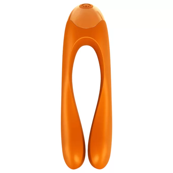 Satisfyer Candy Cane - vibrator dublu, reîncărcabil, waterproof, portocaliu