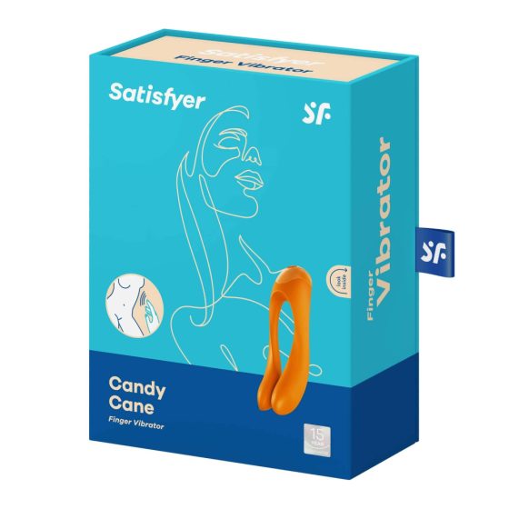 Satisfyer Candy Cane - vibrator cu două capete, rezistent la apă, cu acumulator (portocaliu)