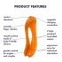 Satisfyer Candy Cane - vibrator dublu, reîncărcabil, waterproof, portocaliu